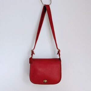 Vintage Coach NYC Small Shoulder Bag 9530 Red Larger Variation